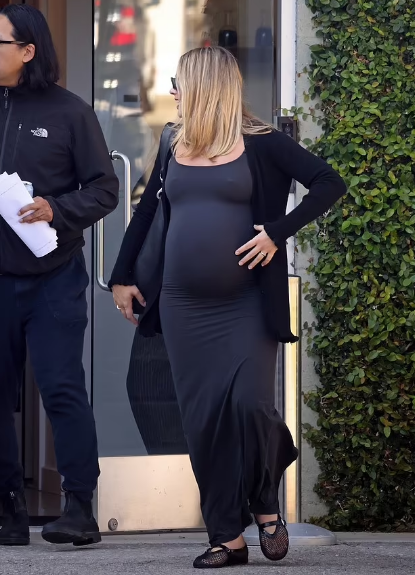 Margot Robbie Black Maxi Dress